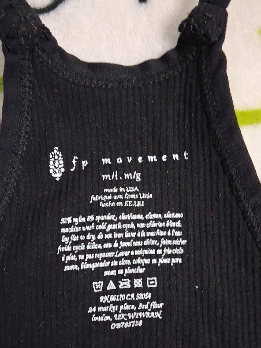 Free People Black Ribbed Racerback Crop Tank - Picture 5 of 6